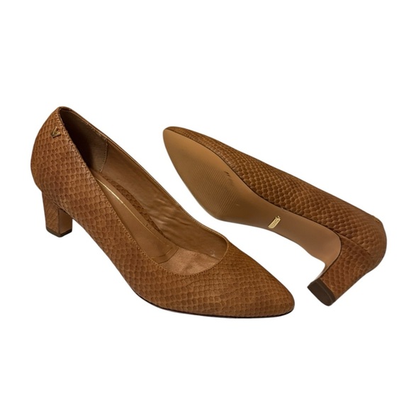 VIONIC Madison Mia Brown Snake Leather Women's Pumps #VS305-US: - Picture 1 of 11